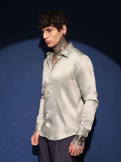 Solid Satin Shirt
