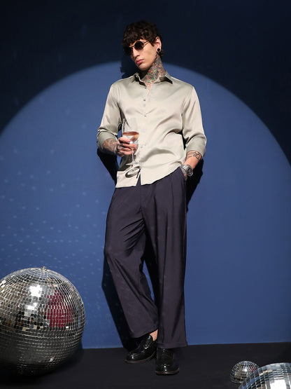 Solid Satin Shirt