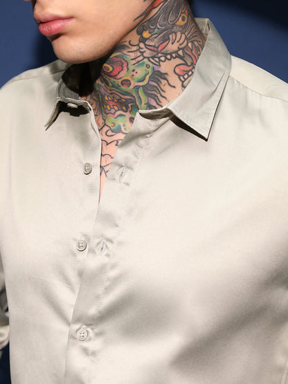 Solid Satin Shirt