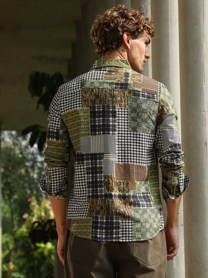 Houndstooth Block Shirt