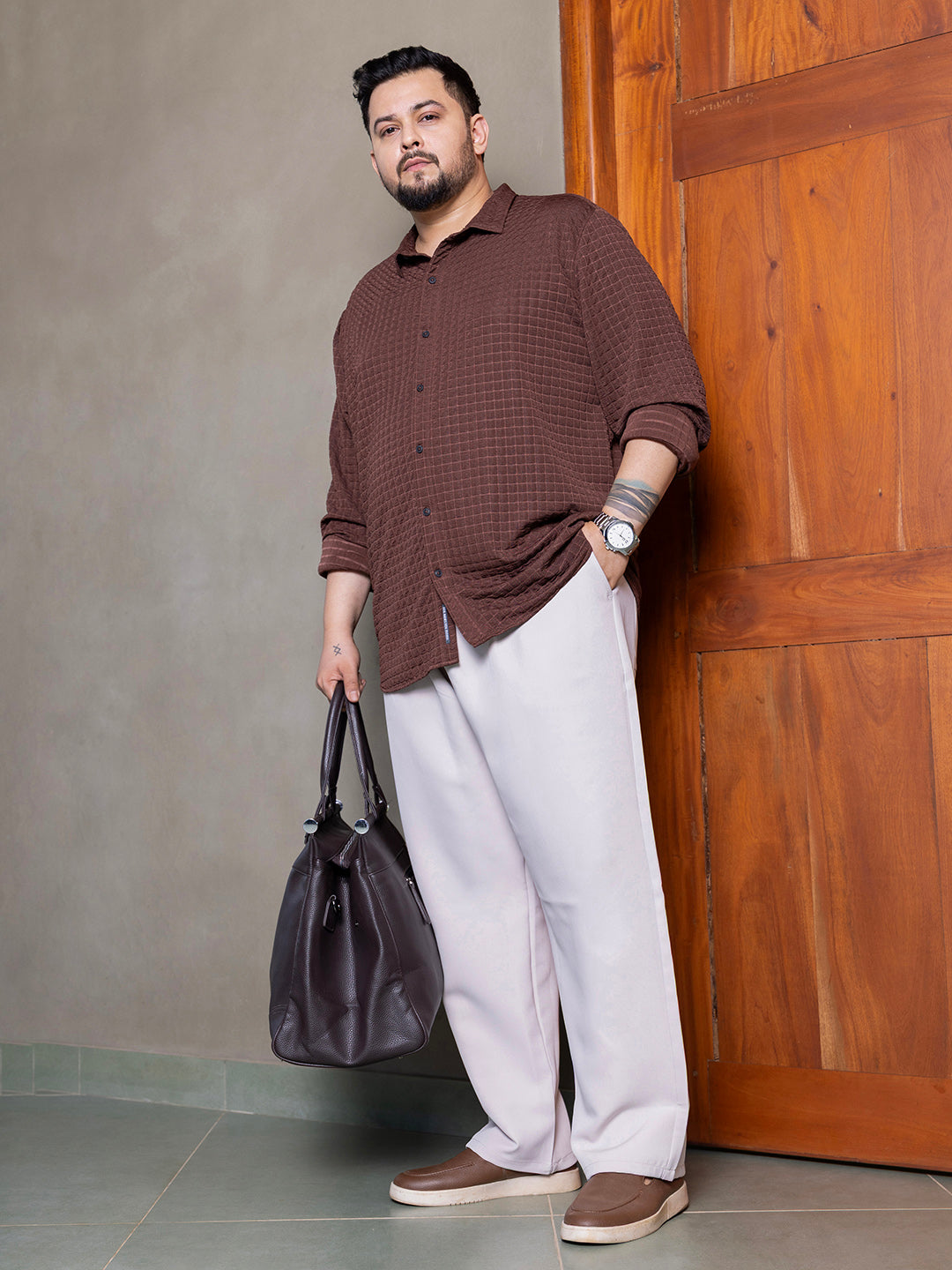 Cube-Textured Shirt