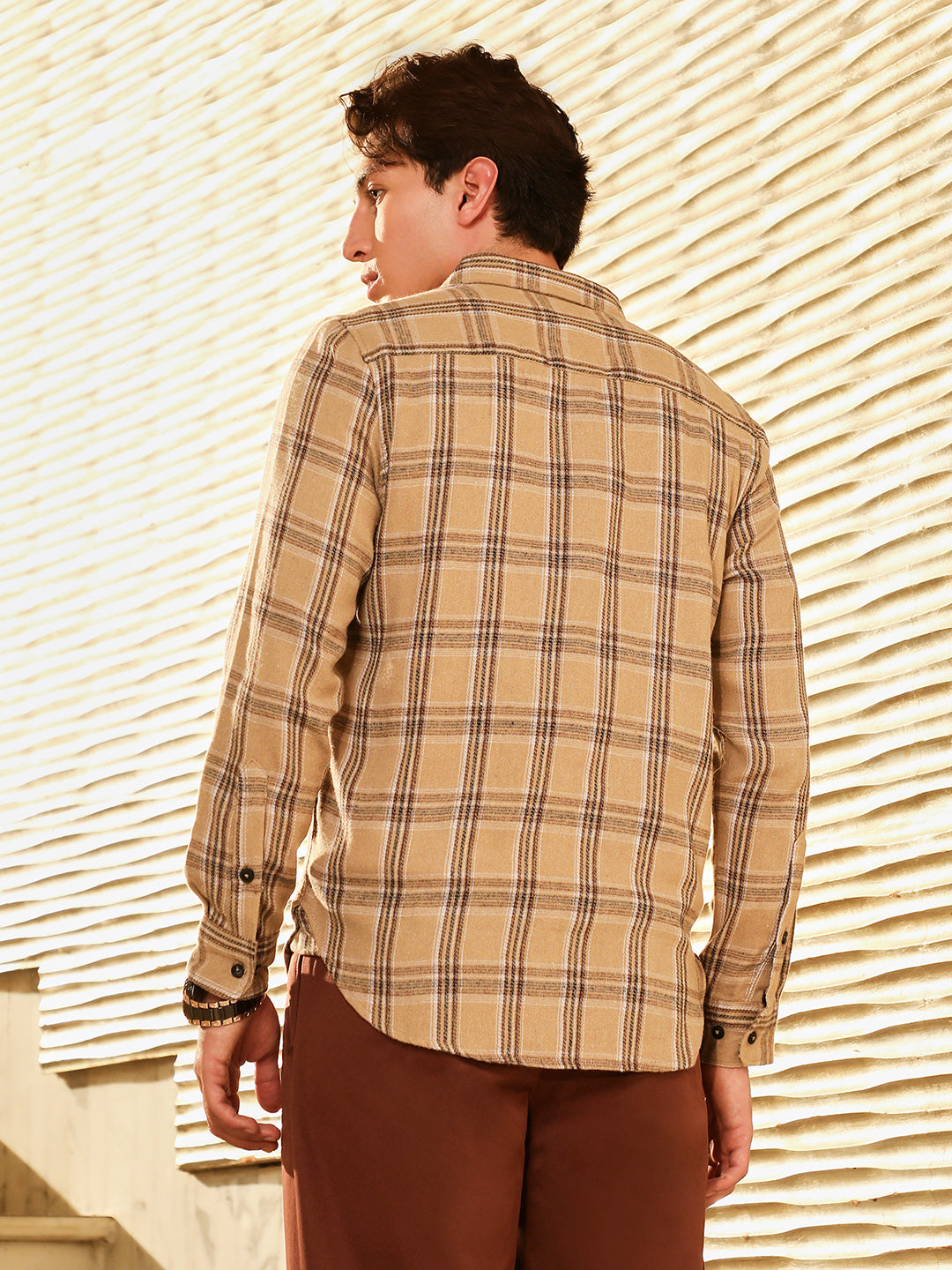 Plaid-Woven Regular Shirt