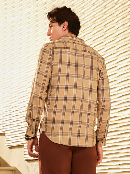 Plaid-Woven Regular Shirt