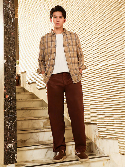 Plaid-Woven Regular Shirt