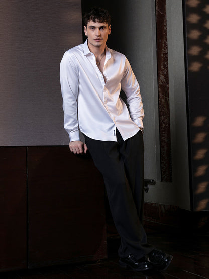 Solid Satin Shirt