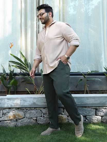 Chevron-Panel Tactile Shirt