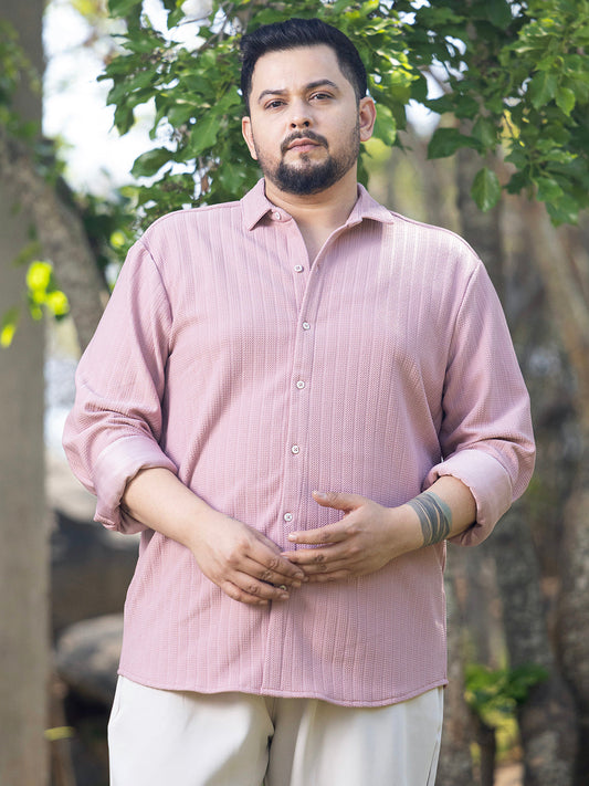 Chevron-Panel Tactile Shirt