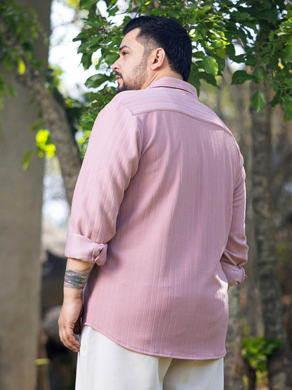 Chevron-Panel Tactile Shirt