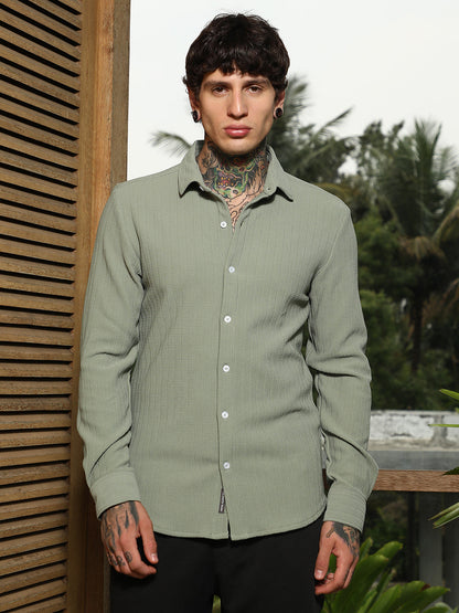 Rope-Textured Shirt