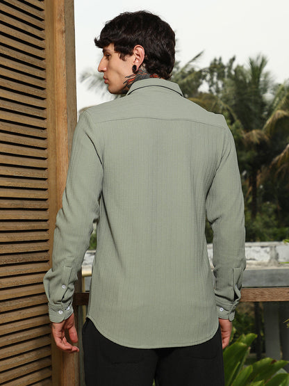 Rope-Textured Shirt