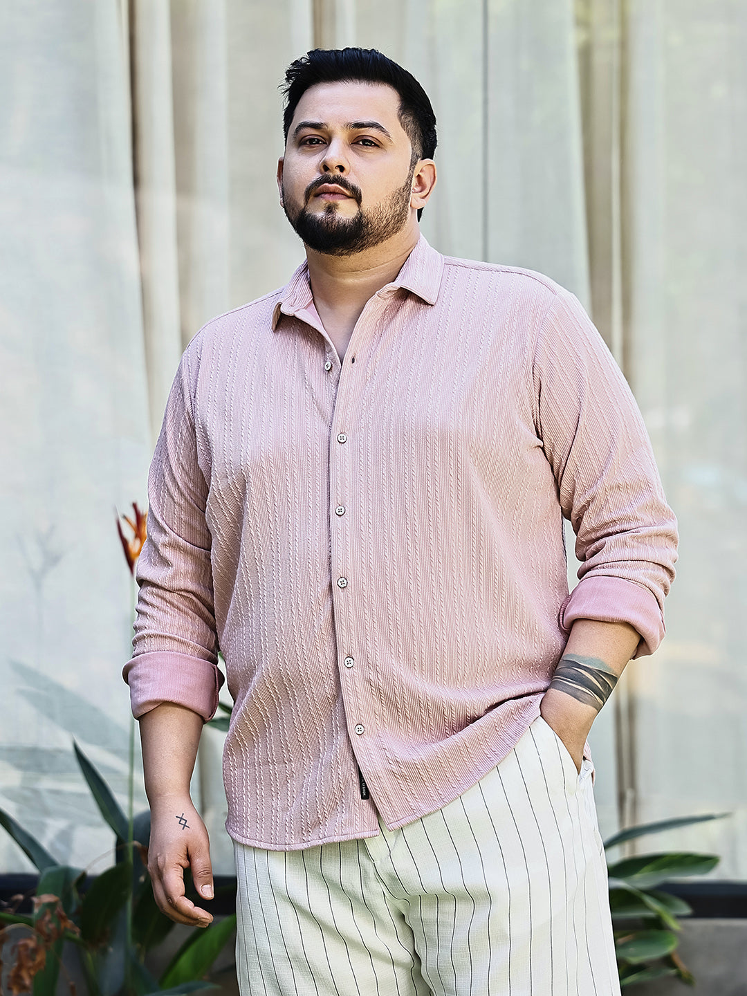 Parallel-Crease Tactile Shirt