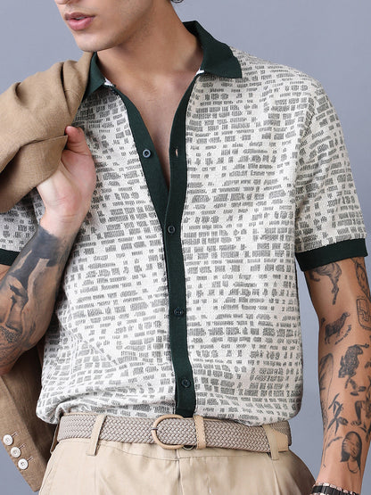 Campus Sutra Printed Casual Shirt for Men