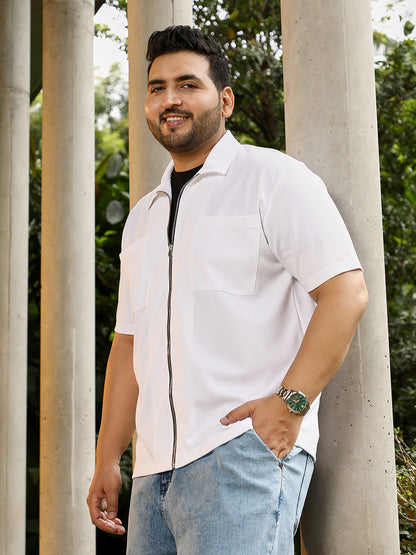 Waffle-Utility Oversized Shirt