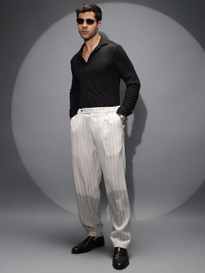 Chevron-Panel Tactile Shirt