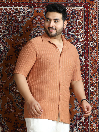 Cross-Stitch Stripe Knit Shirt