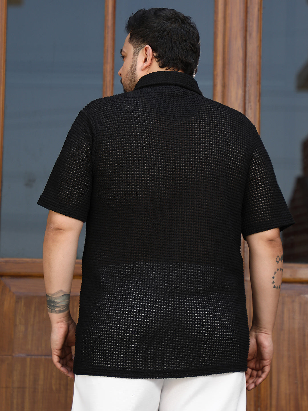 Solid-Knit Oversized Shirt