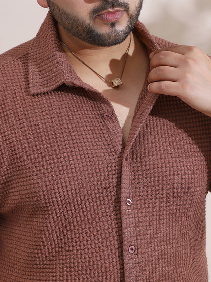 Solid-Knit Relaxed Shirt