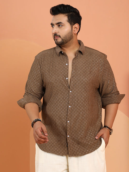Shimmering-Grid Shirt