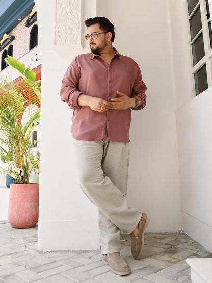 Solid-Woven Regular Shirt
