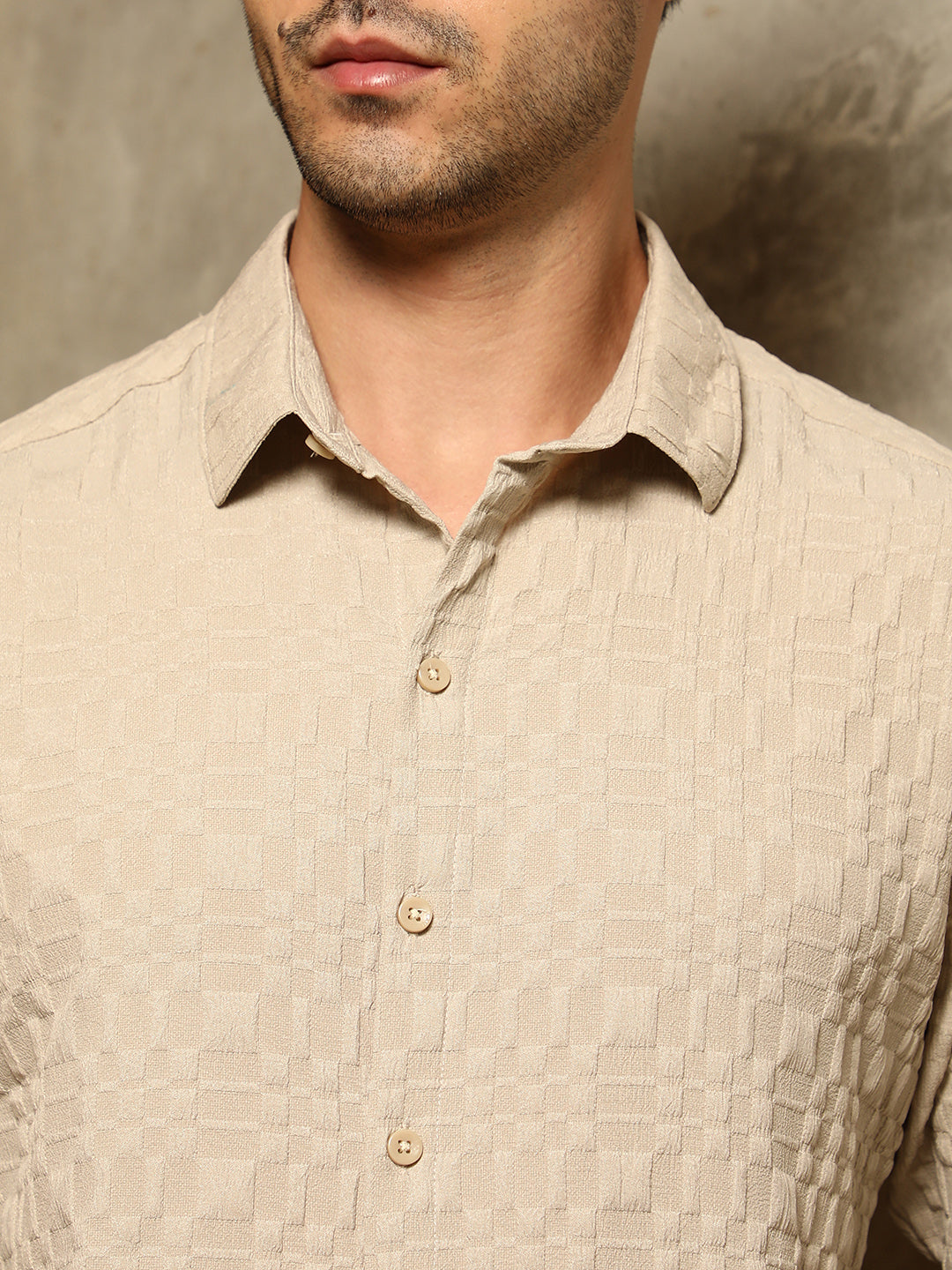 Embossed Geometric Shirt