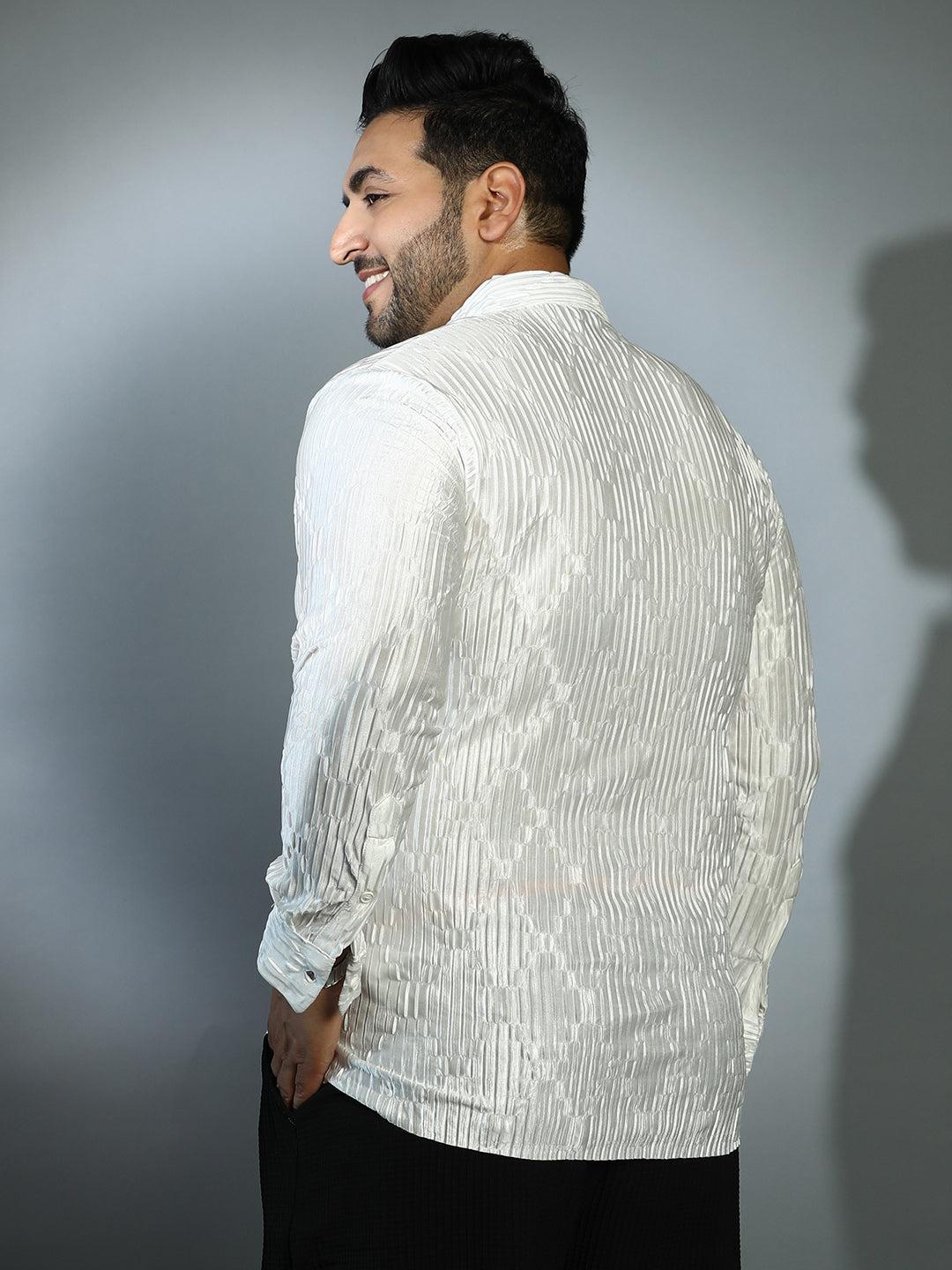 Shard-Pleated Shirt