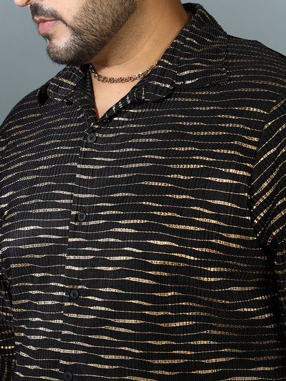 Vined-Pleated Shirt