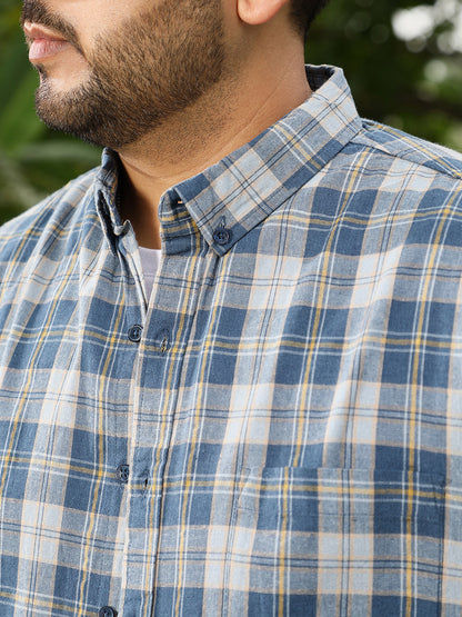 Button-Down Plaid Regular Shirt
