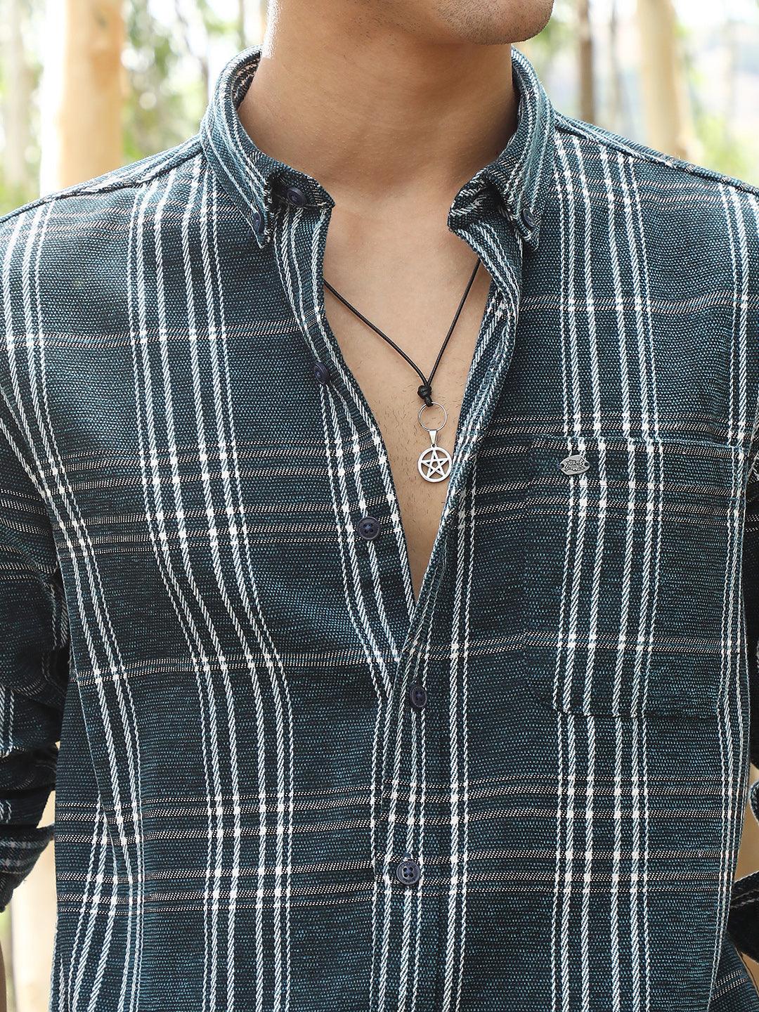 Plaid-Woven Regular Shirt