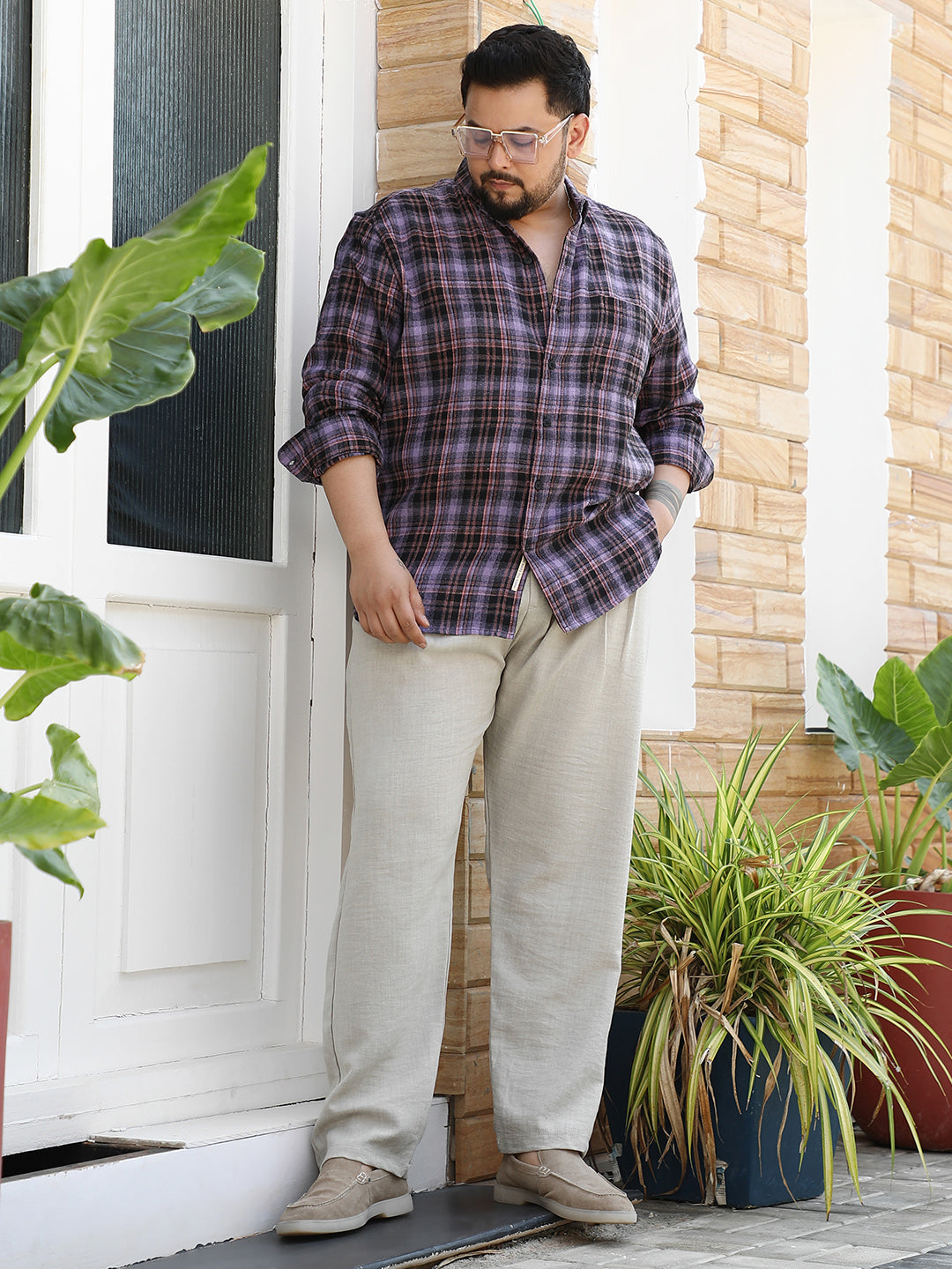 Static-Plaid Shirt