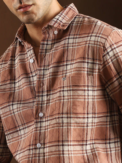 Tactile-Check Regular Shirt