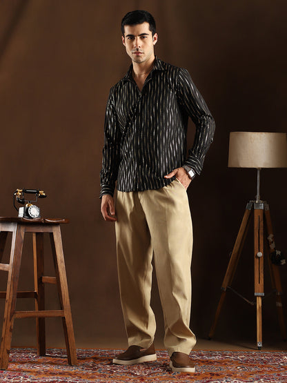 Metallic-Vined Shirt