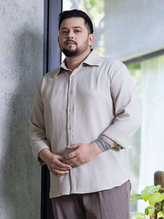 Grid-Textured Shirt