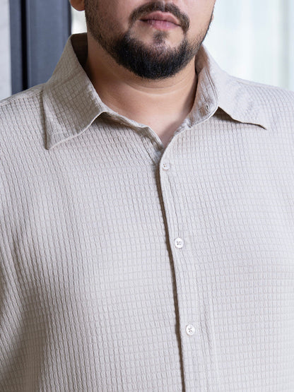 Grid-Textured Shirt
