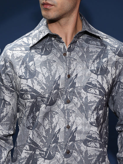 Willow-Foliage Imprint Shirt