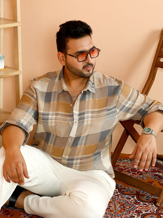 Gradient-Plaid Shirt