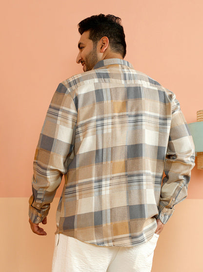 Gradient-Plaid Shirt