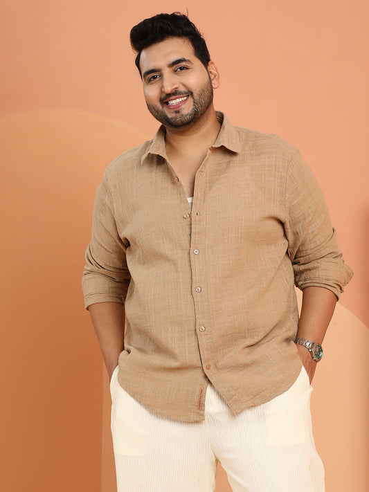 Heathered-Woven Shirt