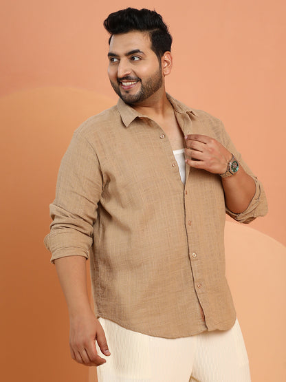 Heathered-Woven Shirt