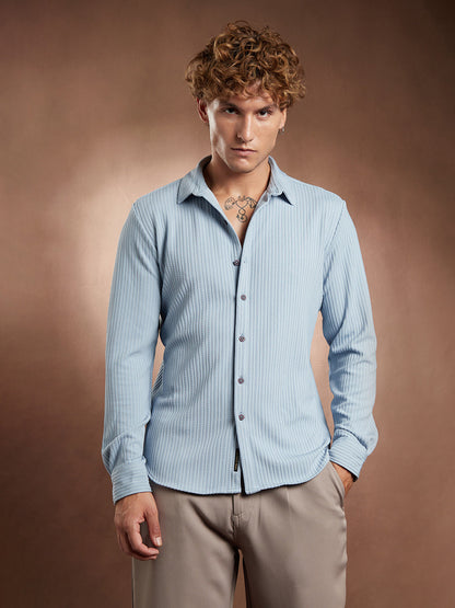 Rope-Striped Tactile Shirt