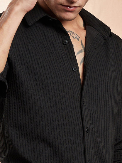 Rope-Striped Tactile Shirt