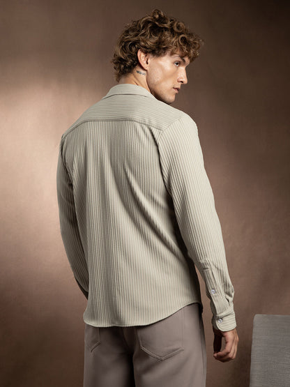 Rope-Striped Tactile Shirt