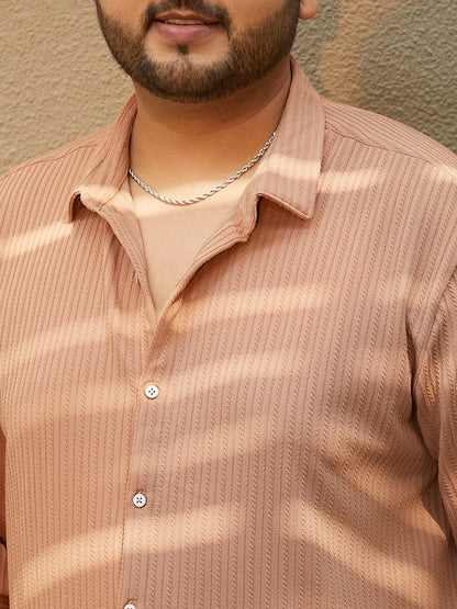 Rope-Striped Tactile Shirt