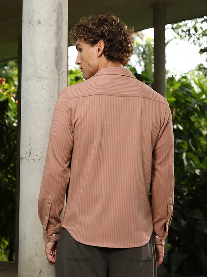 Rope-Striped Tactile Shirt
