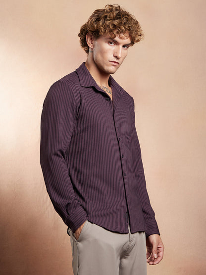 Rope-Striped Tactile Shirt