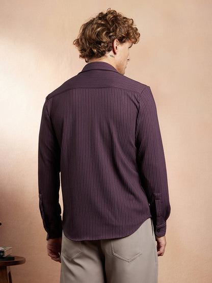 Rope-Striped Tactile Shirt