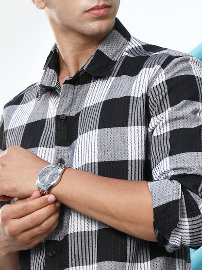 Duo-Jacquard Check Shirt