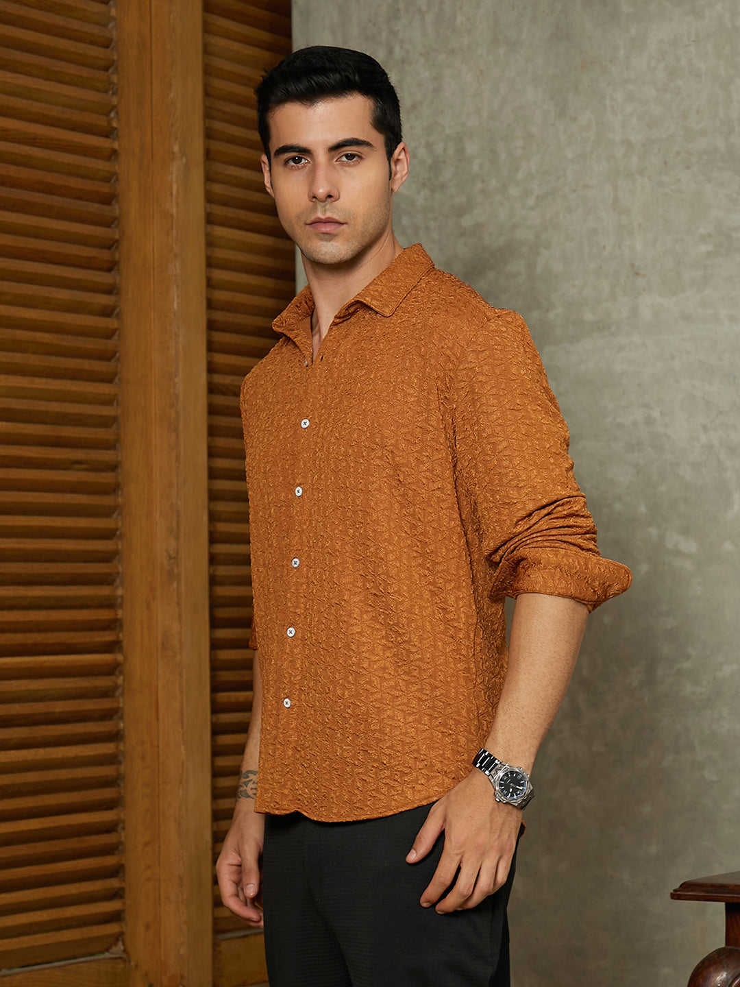 Bloom-Textured Shirt