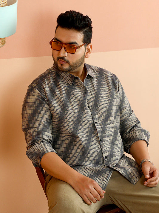 Gradient-Slant Woven Shirt