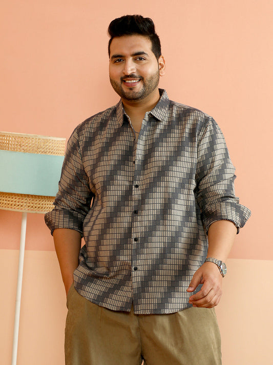 Gradient-Slant Woven Shirt