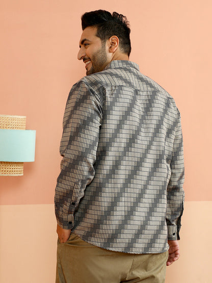 Gradient-Slant Woven Shirt